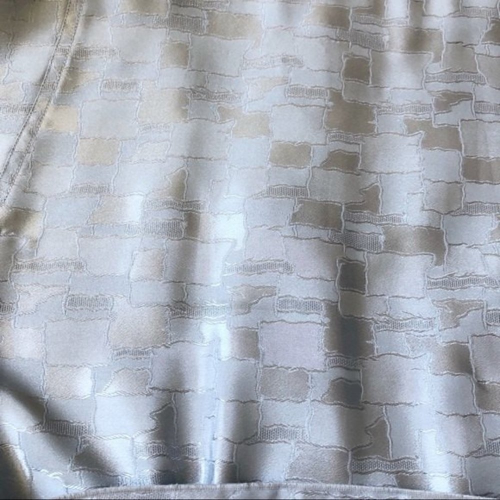 Vintage 80s Leslie Fay Jacquard Metallic Midi Dress Small - Picture 9 of 16